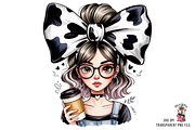 10 Adorable Coffee Lover Clipart PNG, a Graphic by Clipart Bloom (Thumbnail 6 of 11)