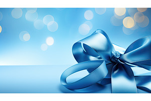 wrapping blue holiday ribbon ai, a Holiday Photo by pikepicture