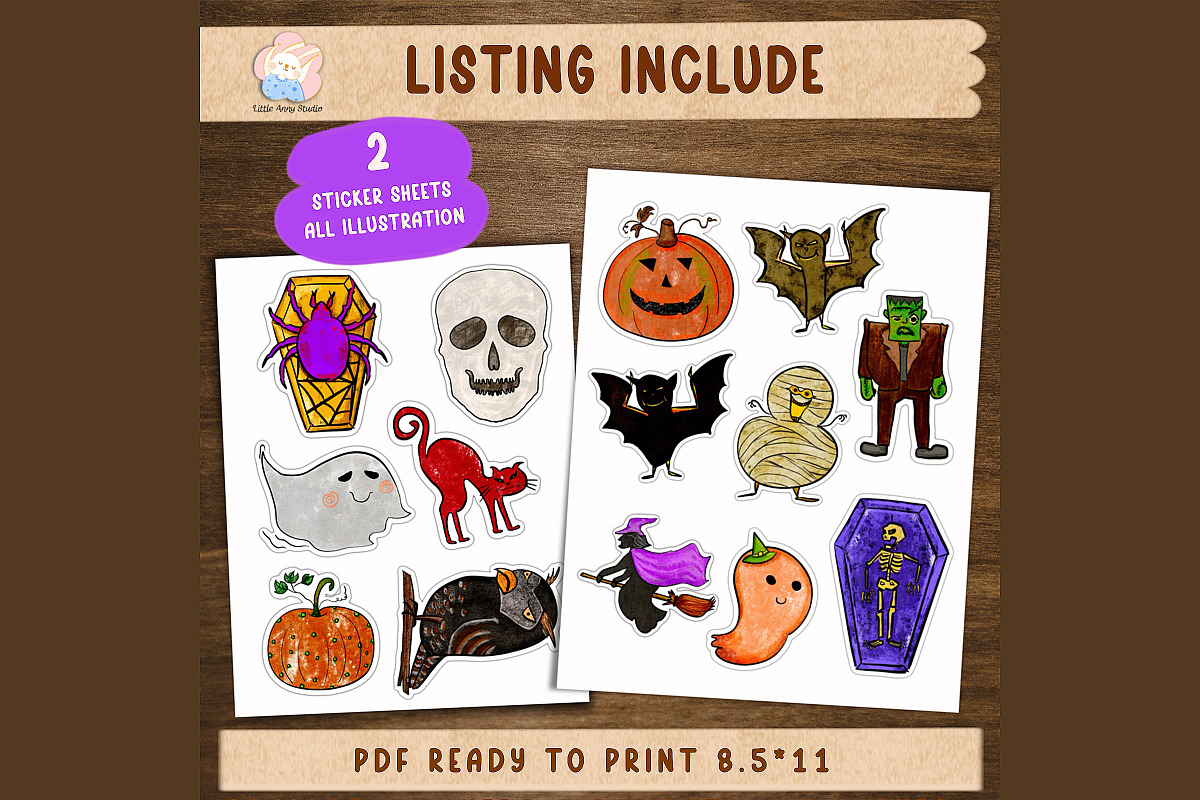 Halloween Classroom & Craft Bundle, a Seasonal Illustration by Annyillustration (Photo 9 of 11)