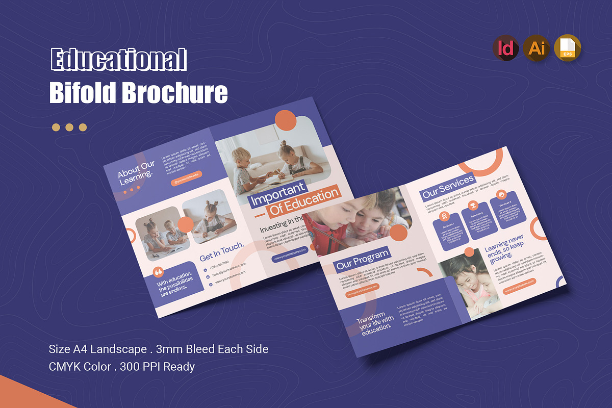 Educational Program Bifold Brochure, a Brochure Template by Esensifiksi.studio (Photo 1 of 2)