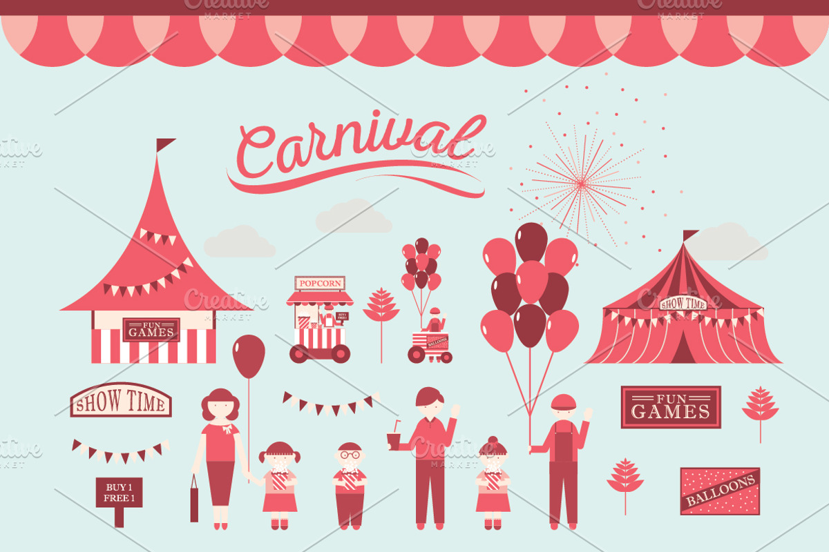 Carnival Theme Template Design, a Person Illustration by Rejoice Creative Assets (Photo 2 of 2)