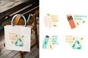 Zero Waste Ecological Illustrations, an Object Illustration by Sabina_Ava (Thumbnail 2 of 7)
