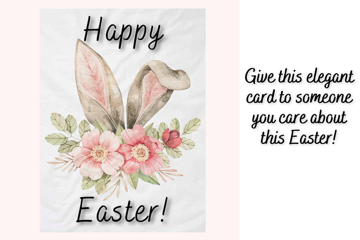 Happy Easter Greeting Card PNG, a Print Template by Pixels N Bows (Photo 3 of 3)