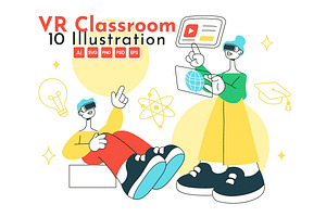 10 VR Classroom Education, an Education Illustration by denayunebgt