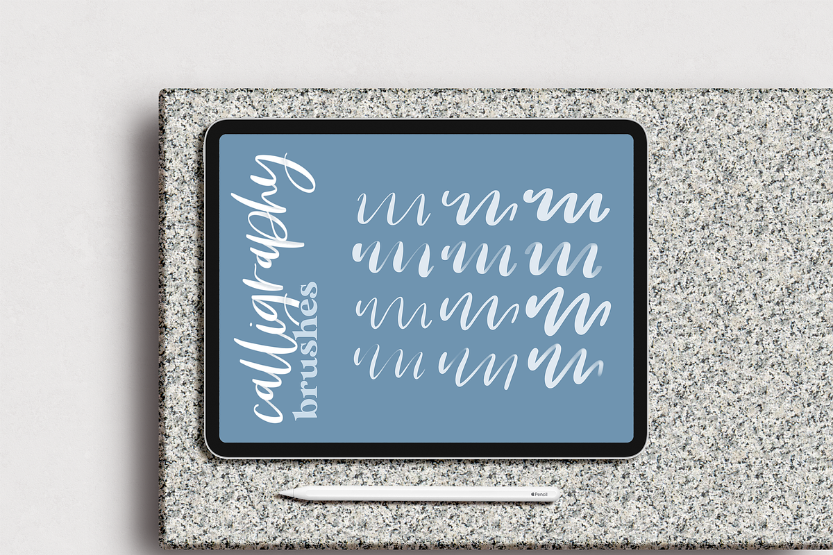 Calligraphy Brush Pack for Procreate, a Brush Add-On by cathconofolio (Photo 2 of 5)