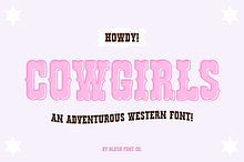 COWGIRLS Fancy Western Rodeo Font