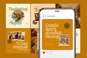 Minimalist Thanks Giving Post, a Social Media Template by Pink Bunny Studio