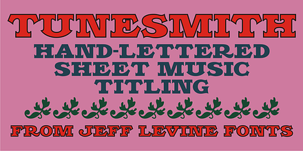 Tunesmith JNL, a Slab Serif Font by Jeff Levine Fonts