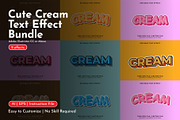 Cute Cream Text Effects Bundle, a Layer Style Add-On by WM48 Shop (Thumbnail 1 of 10)