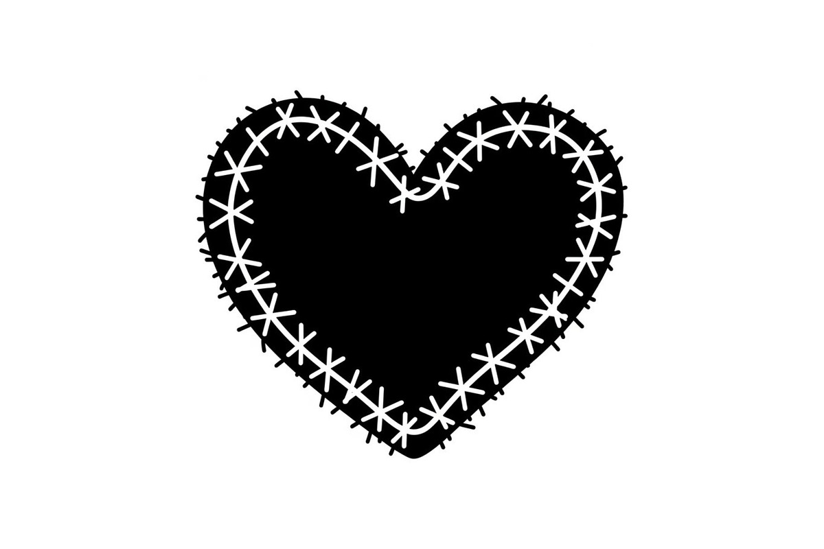 Stitched Heart Silhouette Vector Bun, an Illustration by Designs_River (Photo 4 of 41)