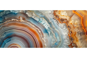 Colorful polished agate stone cross, an Abstract Photo by piter.goskov