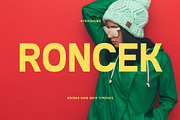 Roncek - Modern Sans Serif Typeface, a Sans Serif Font by Font Kingdom (Thumbnail 1 of 5)