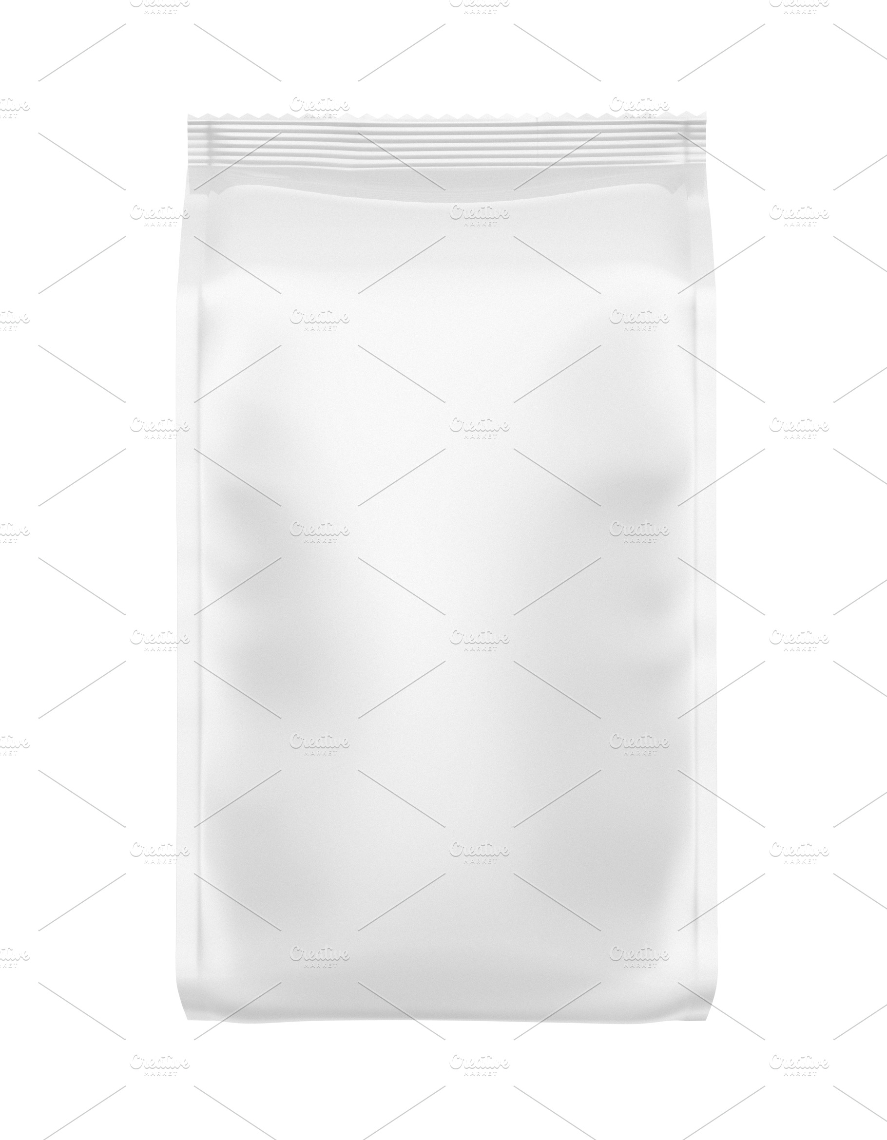 White blank foil food bag isolated, a Food & Drink Photo by BOOCYS