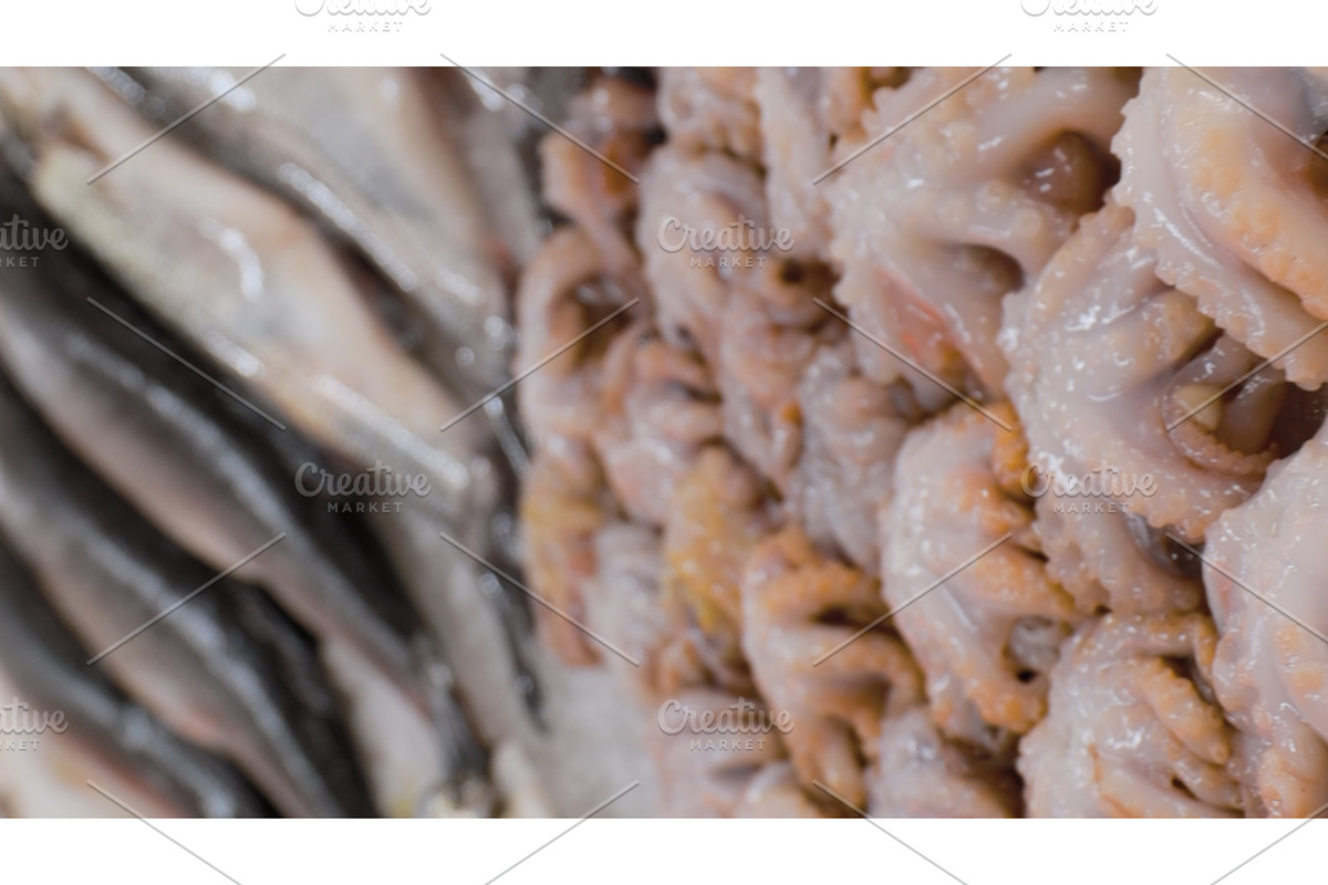 many Raw fresh octopus on ice in, a Food & Drink Photo by Our Amazing World (Photo 1 of 2)