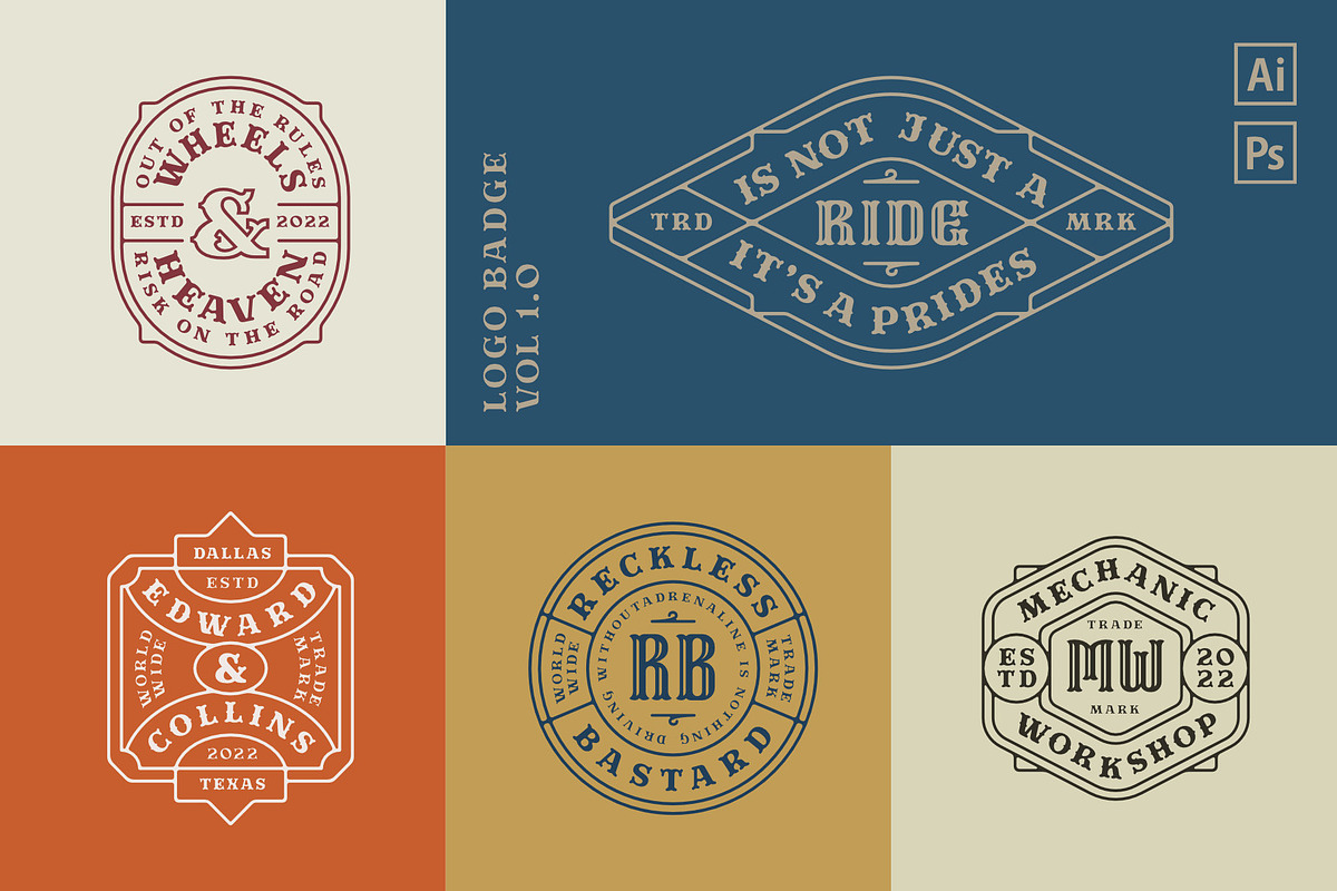 10 Logo and Badge Templates Vol. 1, a Branding & Logo Template by ...