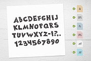 Hand Drawn Chalked Font, a Font by Voysla's Shop (Thumbnail 2 of 2)