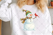 Christmas Cute Funny Snowman PNG, an Illustration by Craft Nest (Thumbnail 2 of 6)