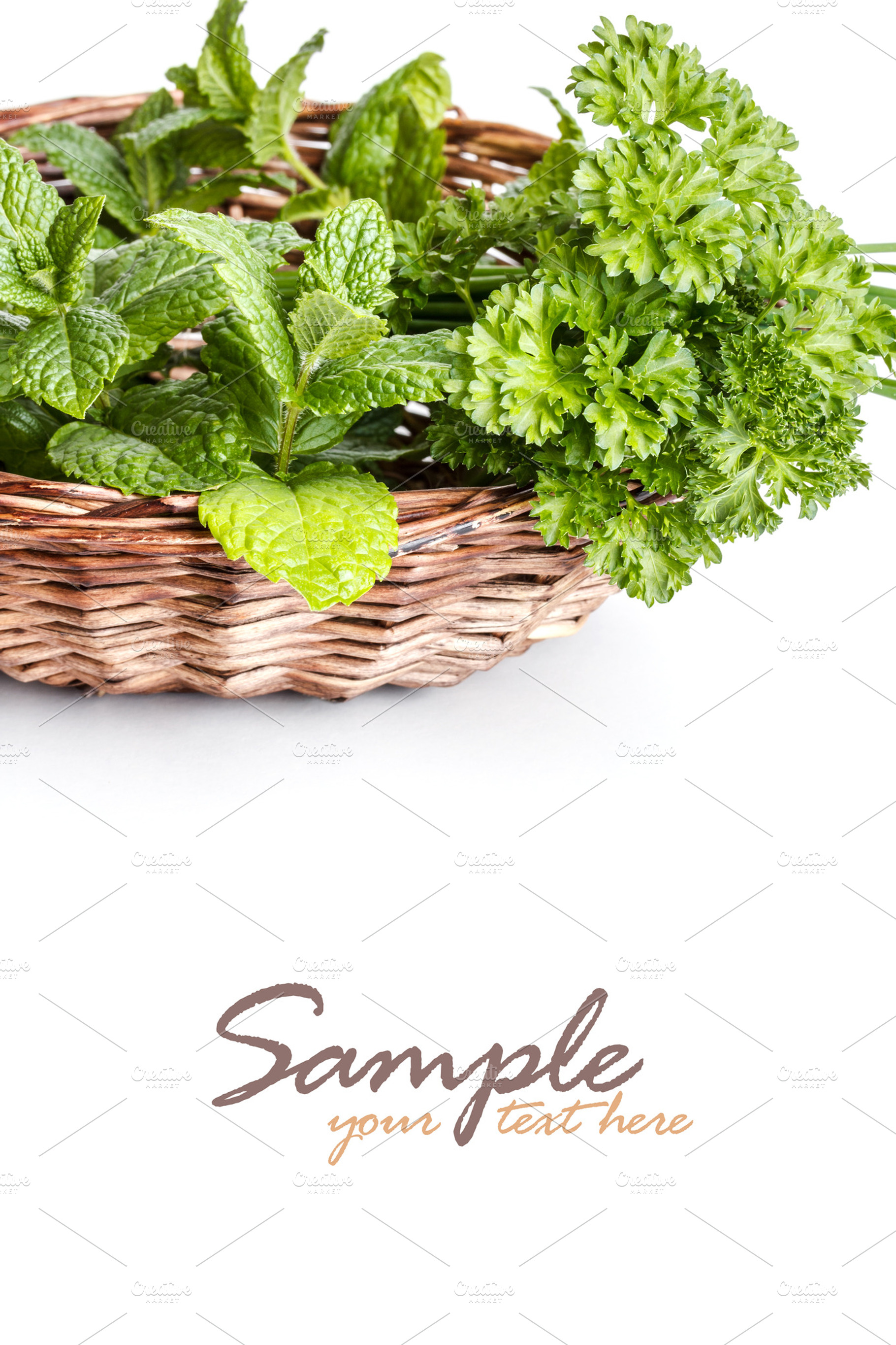 Herbs In Basket
