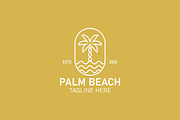 Palm beach logo palm tree sea waves, a Branding & Logo Template by Signatoro (Thumbnail 3 of 3)