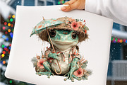 Whimsical Summer Frog Clipart, an Illustration by SinaCreation (Thumbnail 7 of 11)