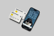 iPhone and Credit Card Mockup, an iPhone Mockup by AnasStudio (Thumbnail 9 of 13)