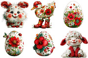 Whimsical Easter Clipart, a Graphic by CitraGraphics (Thumbnail 4 of 4)