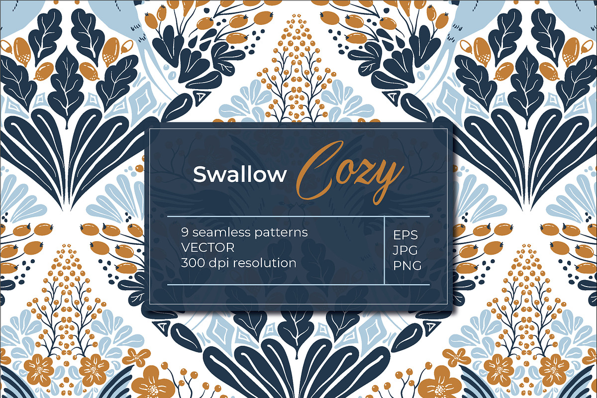 SWALLOW pattern collection, a Pattern Graphic by RenattaZare (Photo 1 of 17)