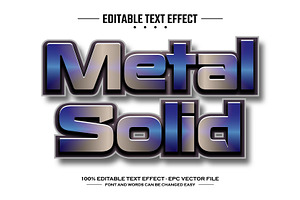 Metal solid 3D editable text effect, a Layer Style Add-On by nicemorning