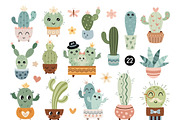 Cute cactus clipart, a Seasonal Illustration by JulzaArt (Thumbnail 2 of 6)