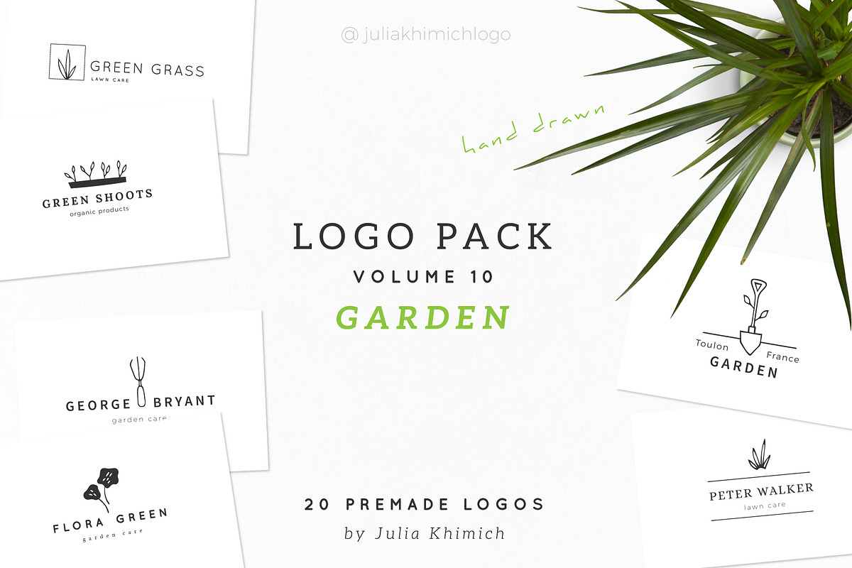 Logo Pack Volume 10. Garden, a Branding & Logo Template by Mint Air Studio (Photo 1 of 21)