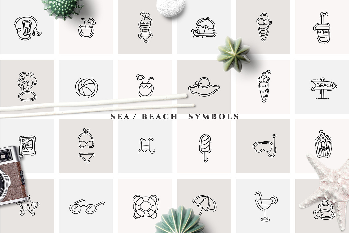 TRAVEL ICONS COLLECTION, an Outline Icon by Luna Dreams (Photo 5 of 8)