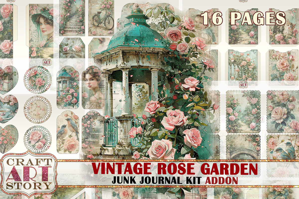 Rose Garden Junk Journal ADDON, a Person Illustration by CraftArtStory (Photo 1 of 6)