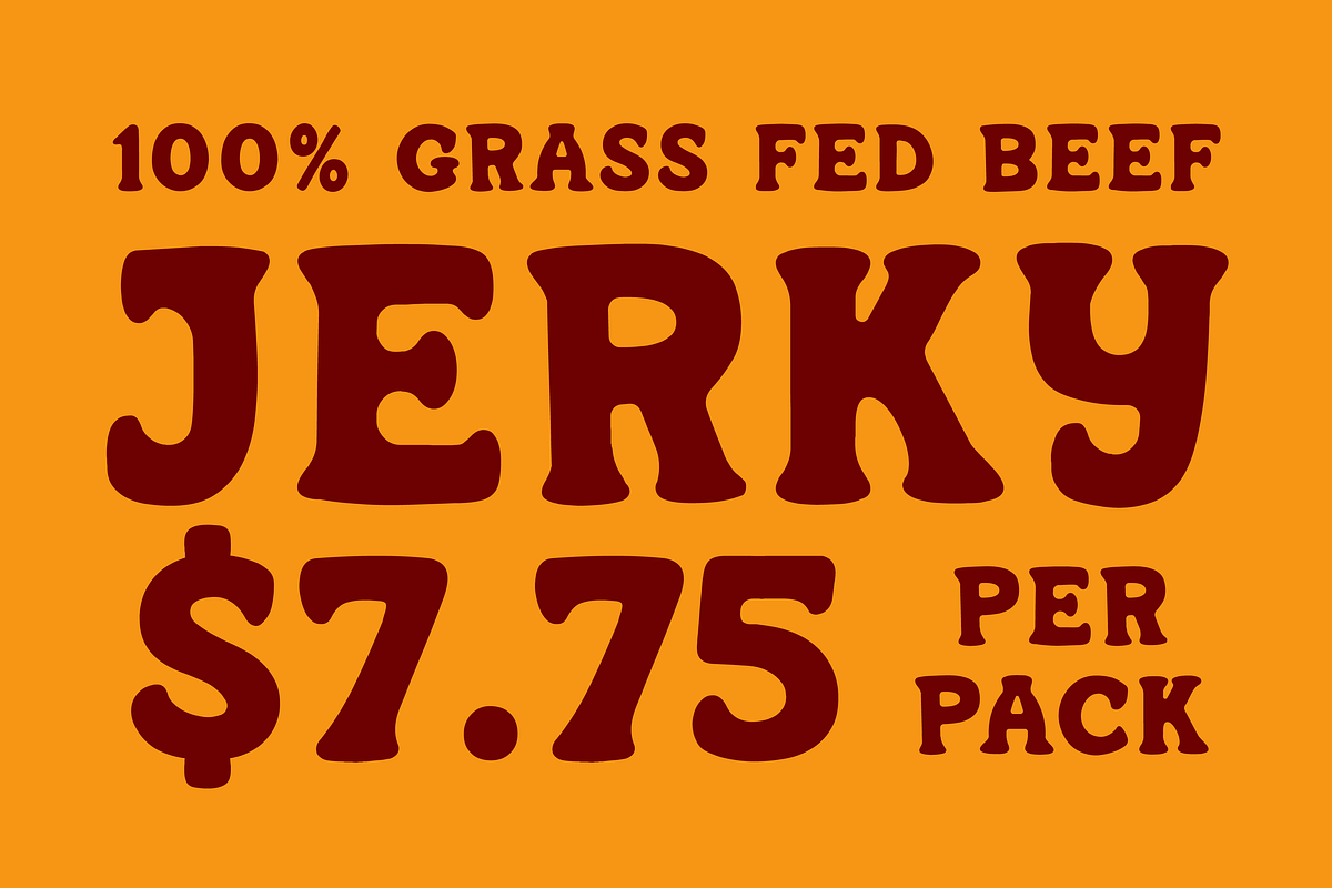 JERKY, a Slab Serif Font by SAMPLE (Photo 4 of 4)