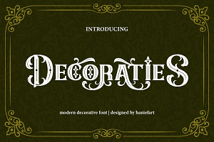 Decoraties - Modern Decorative Font