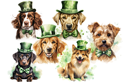 St. Patrick's Cute Dog Cliparts, an Animal Illustration by Mash Mash Stickers (Thumbnail 6 of 9)
