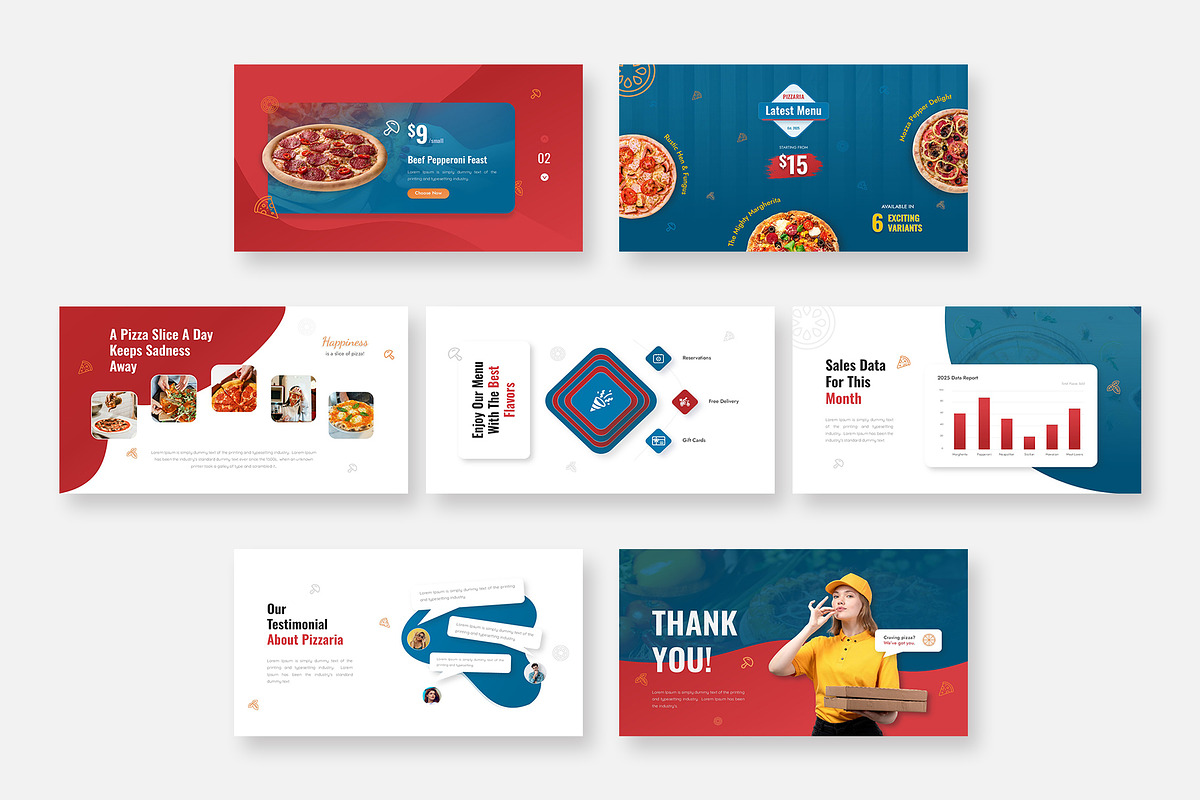 Pizzaria - Pizza PowerPoint, a Presentation Template by Premast (Photo 3 of 3)