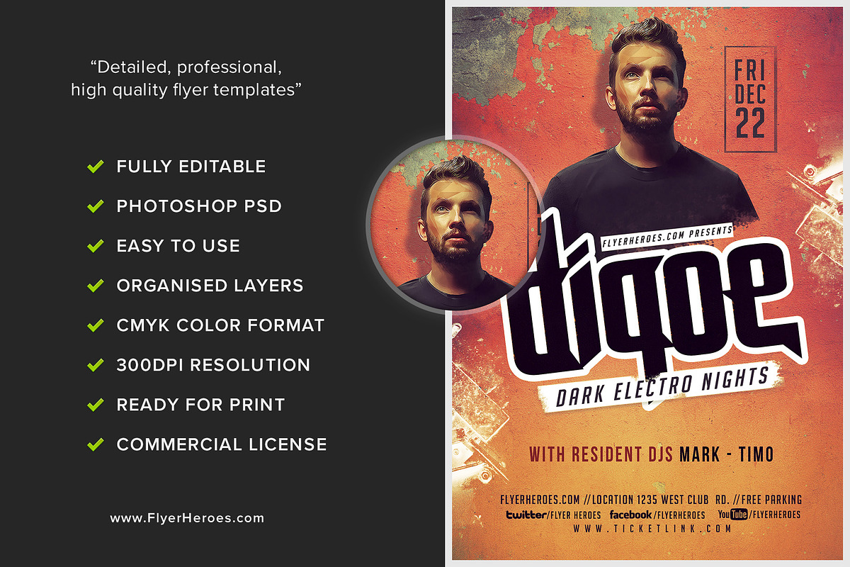 DJ Flyer v2, a Flyer Template by FlyerHeroes (Photo 4 of 4)