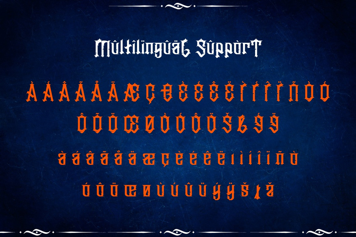 Zeularys - Decorative Blackletter, a Blackletter Font by Dhabee (Photo 7 of 16)