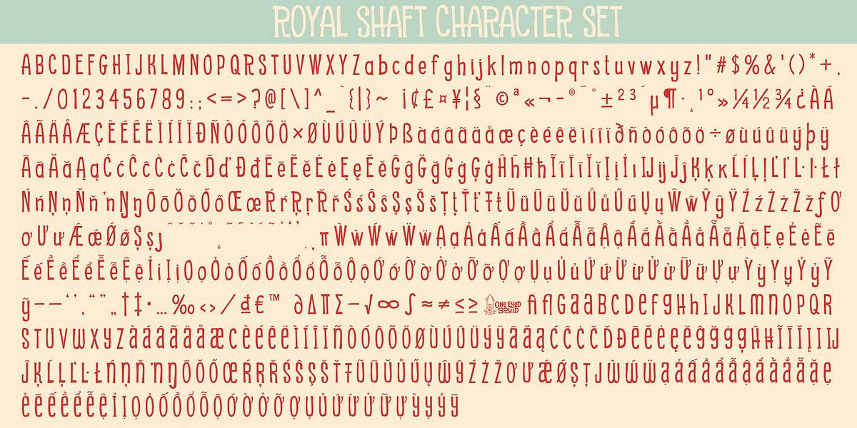 Royal Shaft, a Sans Serif Font by One Eyed Squid (Photo 6 of 6)