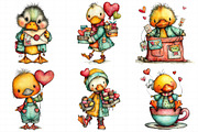 Cute Baby Duck Valentine Clip-art, an Illustration by Daily.Designs (Thumbnail 7 of 8)
