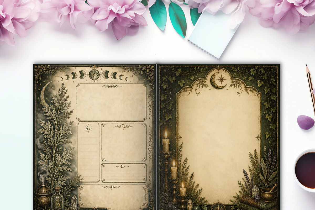 Sacred Pagan Journal Pages, a Background Graphic by LA Design (Photo 6 of 9)