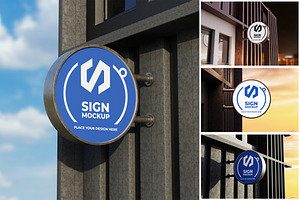 Wall Sign Mockup, a Product Mockup by MrLetters