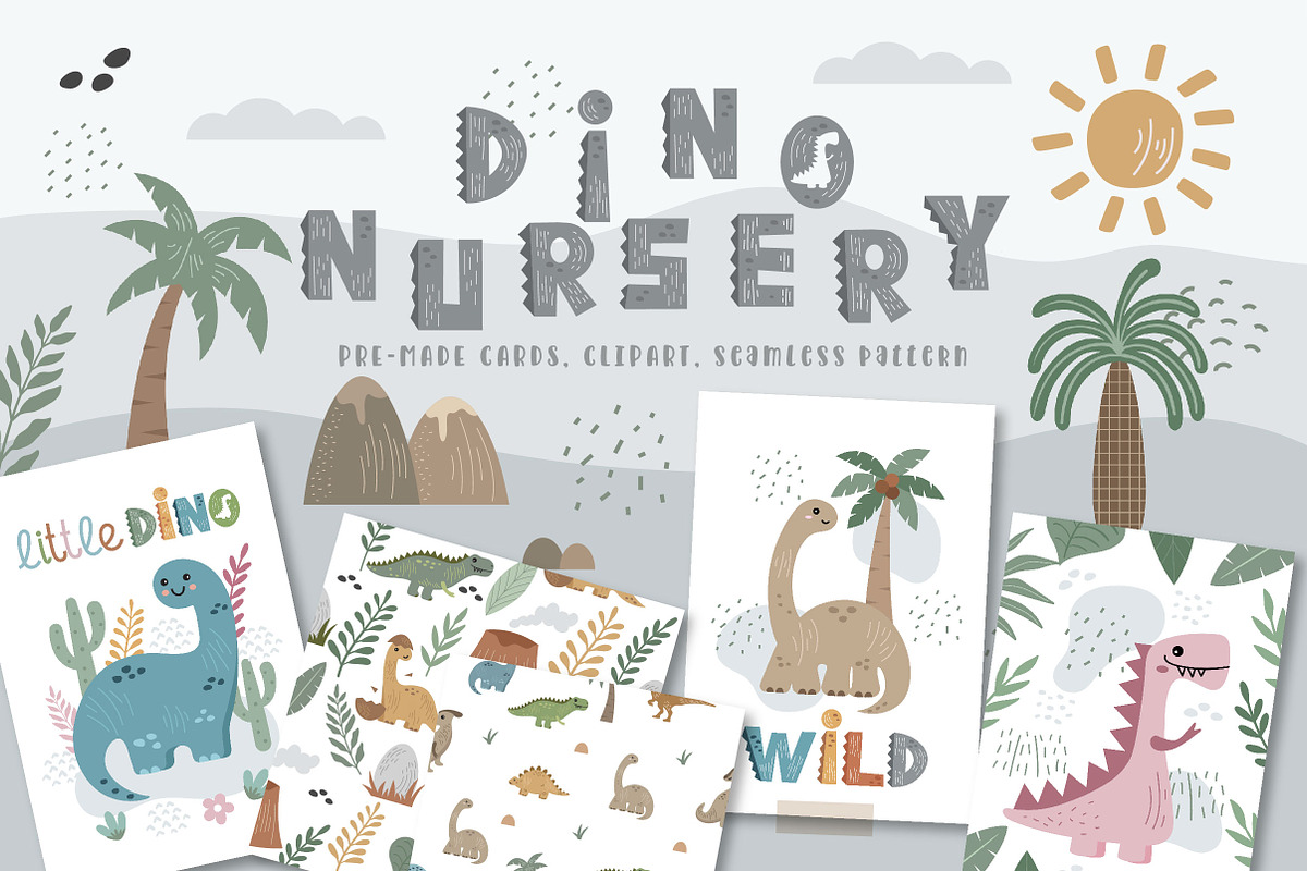 Dino Nursery, an Animal Illustration by caocastudio (Photo 1 of 7)