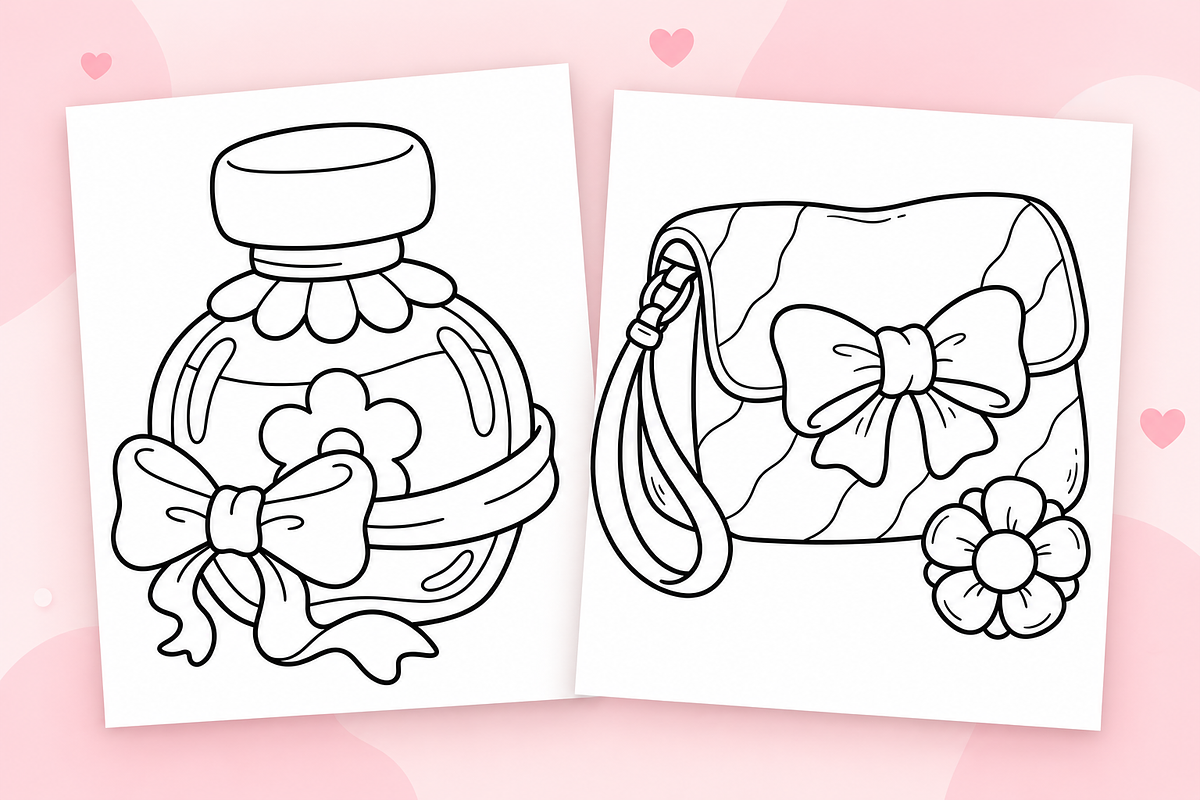 Cozy Fashion Coloring Pages #1, a Decorative Illustration by Inkivelle Studio (Photo 2 of 3)
