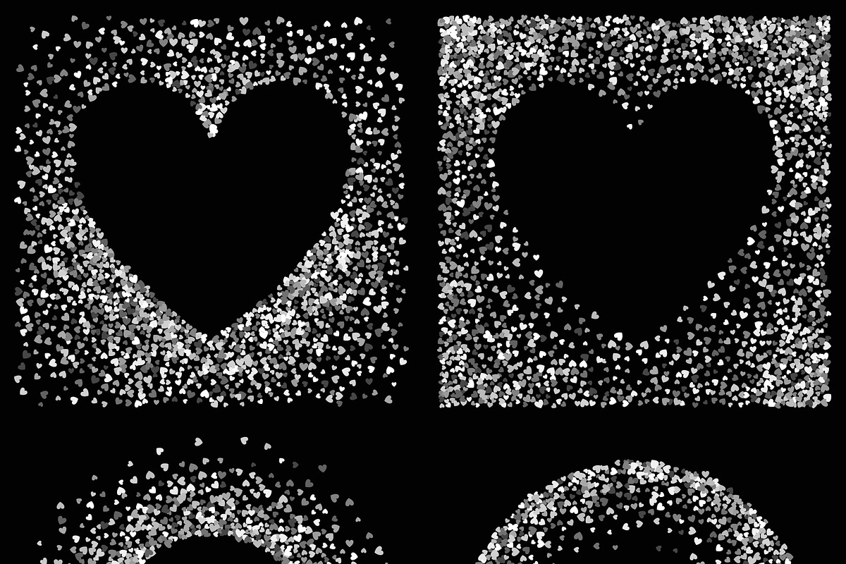 Silver hearts collection, a Pattern Graphic by ekmelica (Photo 10 of 12)