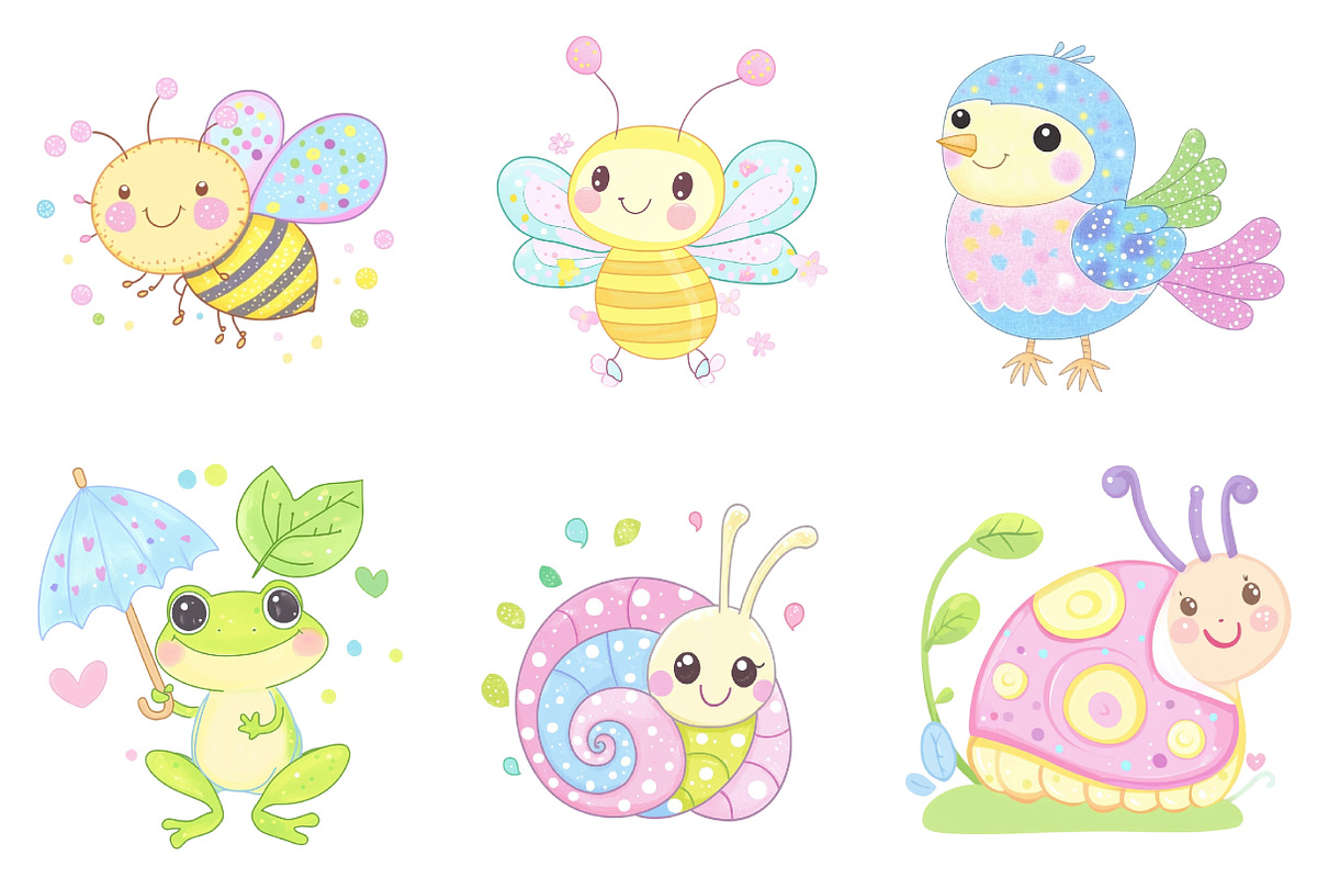 Kawaii Summer Clipart, an Illustration by SinaCreation (Photo 3 of 9)