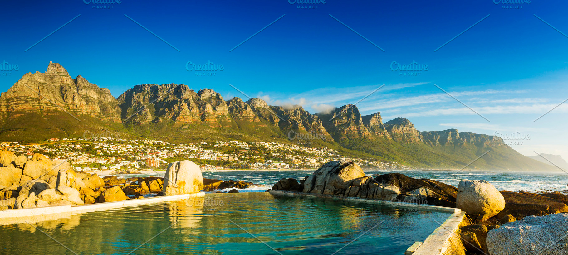 Panorama Of Camps Bay in Cape Town, South Africa, a Nature Photo by THP Creative