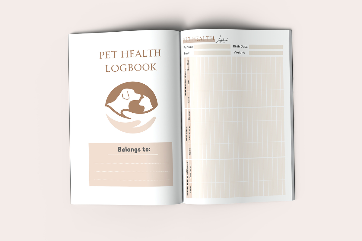 Pet Health Logbook | KDP Interior, a Templates & Theme by KDPISH (Photo 2 of 4)