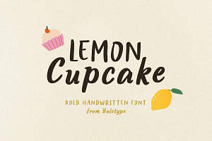 Lemon Cupcake - Bold Handwritten