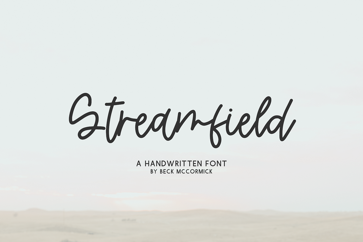 Streamfield Script, a Handwritten Font by Beck McCormick (Photo 1 of 10)